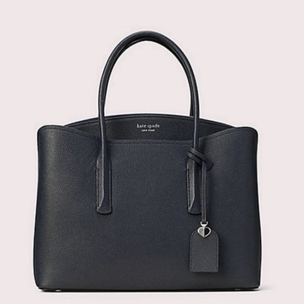 Kate Spade Pebbled Leather Margaux Satchel, Black